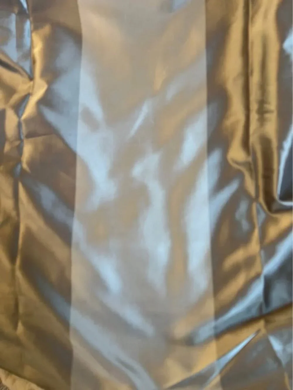 Restoration Hardware 100W x 90L Grey/Silver Stripes Lined 100% Silk Drapes.